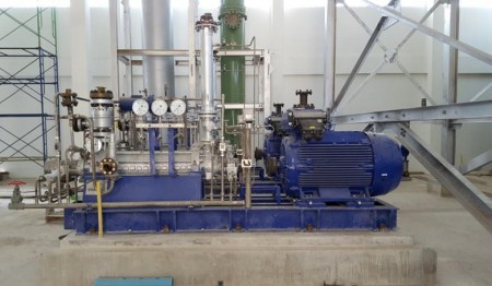 Pump with motor installation